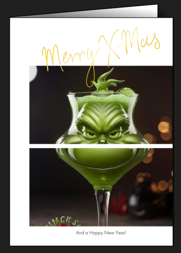 Frech, festlich, unvergesslich: Merry Grinchmas! Die Weihnachtskarte schlechthin.