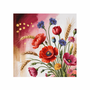 Korn. Blumen. Dank.