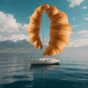 Segel los - Croissant-Segelboot