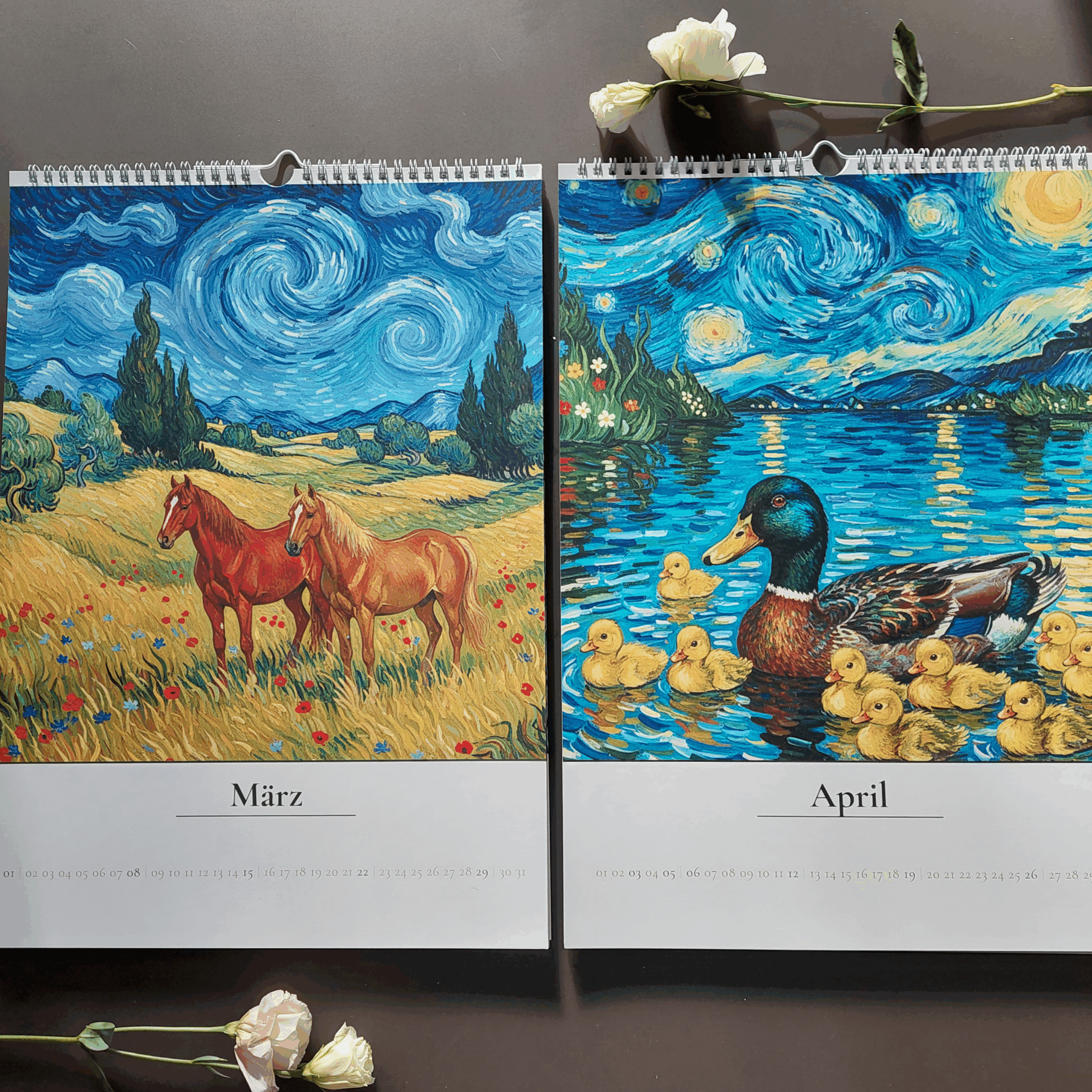 Kalender 2026 mit Pferden