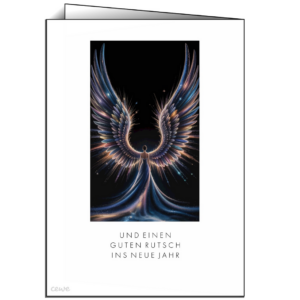 Weihnachtskarte Blue Angel – Klappkarte